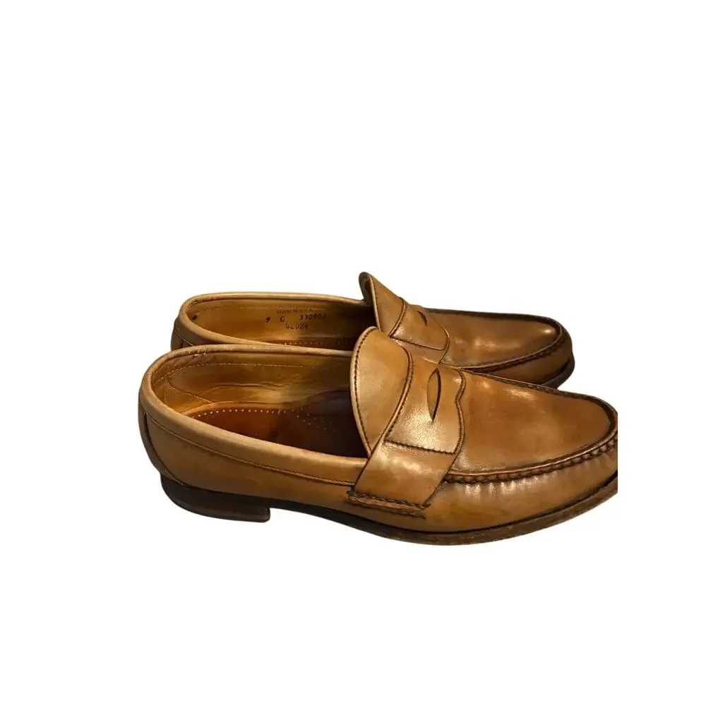 Allen Edmunds Paxton Brown Leather Penny Loafers Size 9C